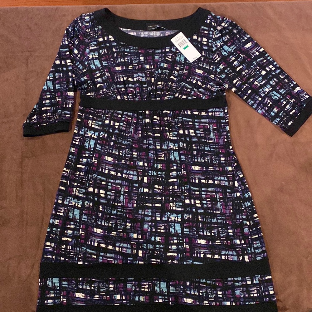 Max and Cleo 3/4 sleeve dress. Large, NWT approx. 36” from shoulder to bottom.